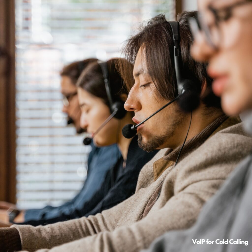 VoIP for Cold Calling, sales team using VoIP.